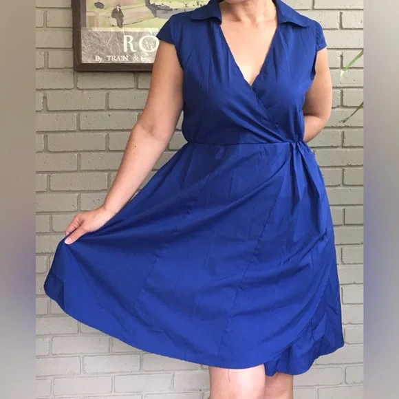 blue high low prom dress Navy Blue main image 0